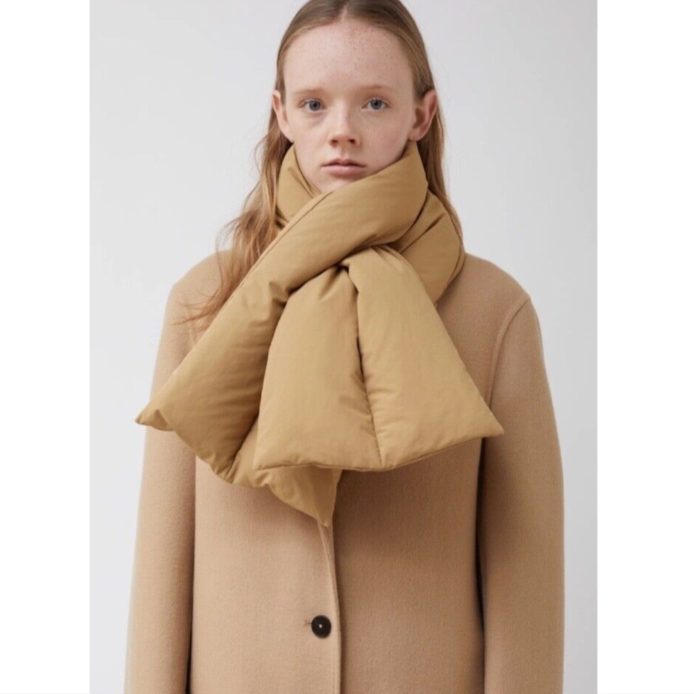 ★100% Authentic!! Org.$440 JIL SANDER Beige Down Scarf★